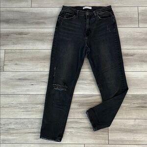 Flying Monkey distressed MOM jeans Y3153 in black size 28